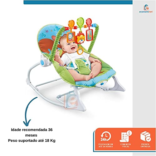 Cadeira Bebê descanso Balanço Musical Vibratória Esquilinho