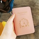 Nuevo y de moda nalmatoionme rosa Simple Durable Titular del pasaporte proteger funda organizador accesorios