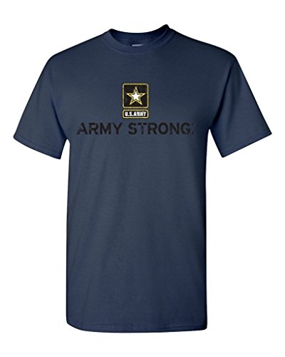 ARTIX Army Strong US Army Unisex T-Shirt Cool Shirts Large Navy Blue