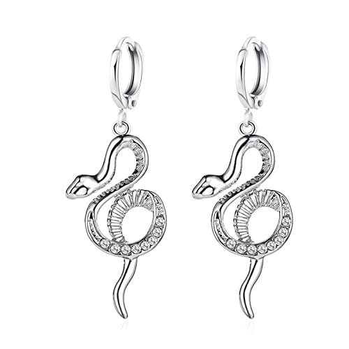 Boucles d'oreilles femmes pendentif serpent en alliage anti-ternissement