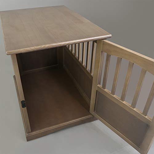 Casual Home Medium Wooden Indoor Pet Crate Dog Up To 25 Lbs House Kennel End Table Night Stand Furniture, Taupe Gray #TOP7