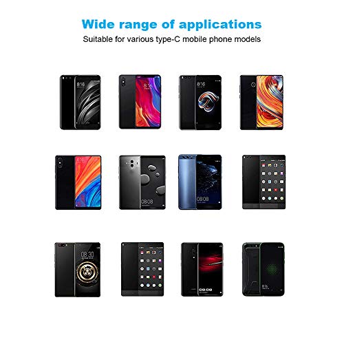 2-delige adapter, snelladende Type-C audiolader, aluminium USB-C splitter, 2-in-1 converter, voor Letv 2G / 3G(black) - Afbeelding 7