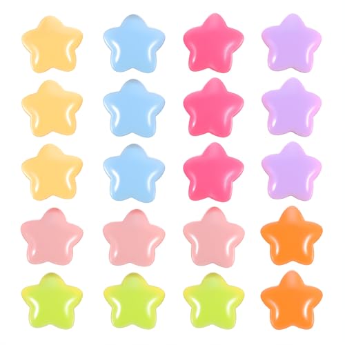 Imanes decorativos estrella 3D coloridos set 20 pcs