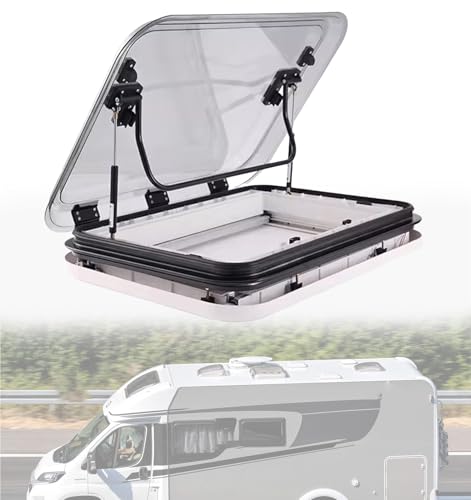 50x50cm Premium Wohnmobil Dachfenster / Dachluke / Dachhaube – 2V LED + UV-Schutz + Insektenschutz,70° Öffnung & Doppelfunktion,Für Camper, Wohnwagen, Caravan, Boot(19.7\"x19.7\") 50x50cm Premium Wohnmobil Dachfenster / Dachluke / Dachhaube – 2V LED + UV-Schutz + Insektenschutz,70° Öffnung & Doppelfunktion,Für Camper, Wohnwagen, Caravan, Boot(19.7\"x19.7\")