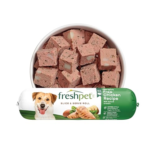 Freshpet Dog Food, Slice and Serve Roll, Grain Free Chicken Recipe, 1.5 Lb