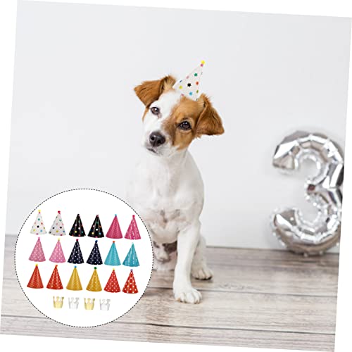 YARNOW 66 Peças chapéu de aniversário de estimação cachorro usando chapéu trajes infantis chapéus bi