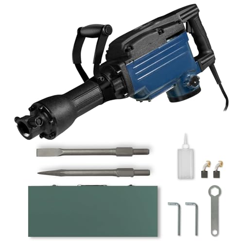 EBERTH Martello demolitore scalpello elettrico 1600W (230V, 1800 colpi/min, 36-42 joule, mandrino...