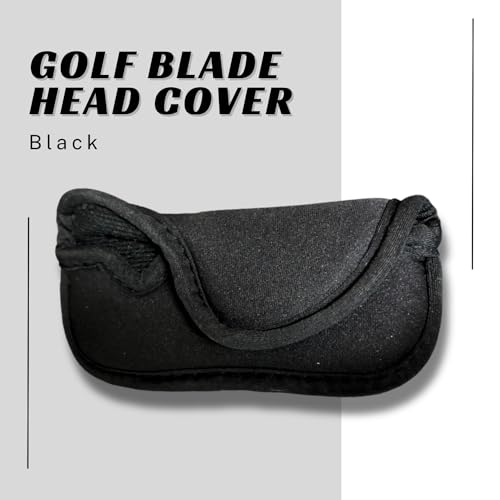 Black Golf Putter Headcover Club Flimsy Head Cover Perfect for Blade Putters Fits Right Handed Putters Clubs