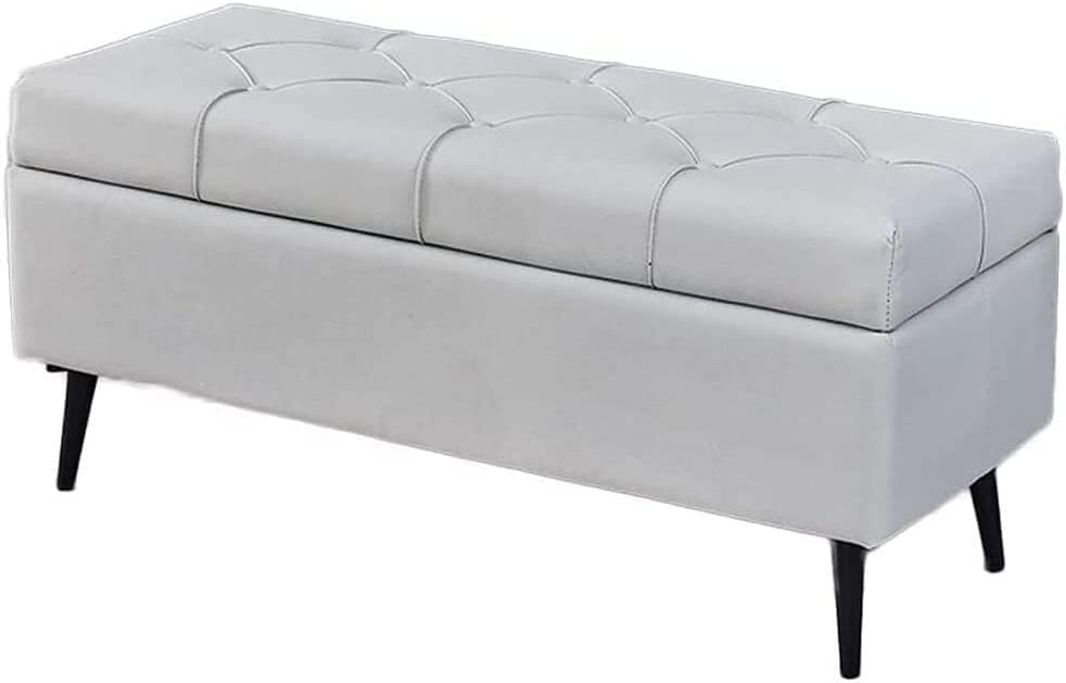 Siège pouf et boîte de rangement pour jouets : le tabouret coffre en tissu capitonné