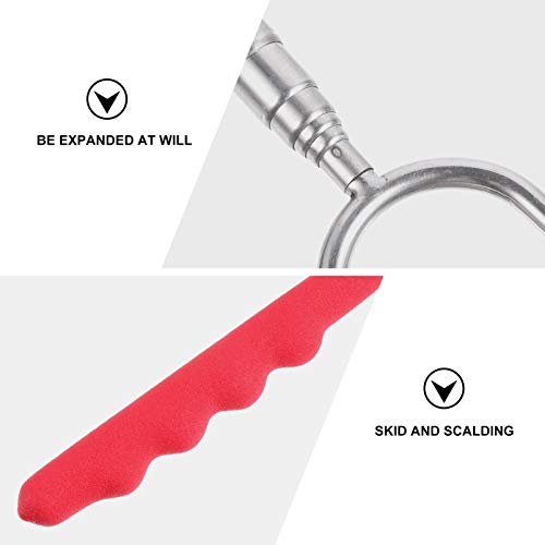 Espetos extensíveis de aço inoxidável Hemoton 5 peças para grelhar acampamento