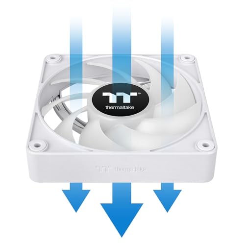 Image of Thermaltake CT120 EX ARGB Sync PC Cooling Fan White (3-Fan Pack), Magnetic Connection, 5V Motherboard Sync, 16.8 Million Colors 9 Addressable LEDs, 120 mm Case /Radiator Fan, CL-F190-PL12SW-A