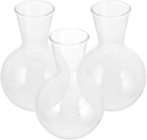 VOSAREA 3pcs Plant Propagation Station Vase Glass Plant Terrarium Hydroponic Vase Air Planter Bulb Succulent Pot Micro Landscape Vessel Desktop Decoration