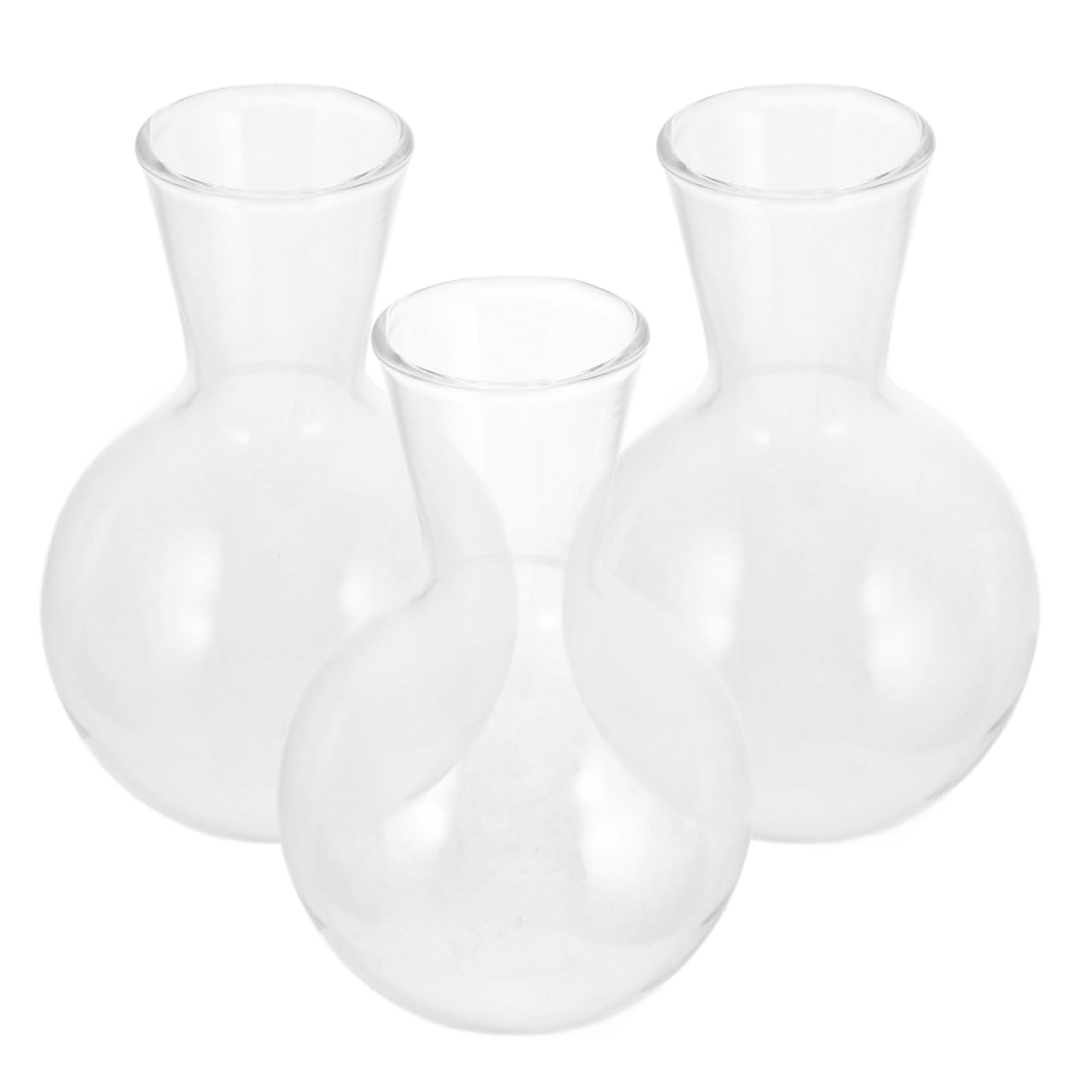 Vases à bourgeons pour centres de table de fête, lot de 3 pots de fleurs en verre de bureau