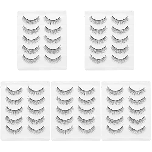 LALAFINA 25 Pares pestañas postizas cortas bodas wedding máscara de pestañas japonesa maquillaje de bricolaje mascaras historietas mujeres pestañas postizas maquillaje pestañas postizas 3d