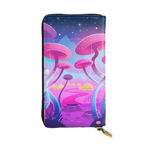 Portefeuille long en cuir de voyage et shopping portable Noir