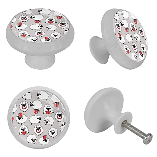 Poignées rondes fluorescentes pour tiroir de commode et armoire blanche - 5