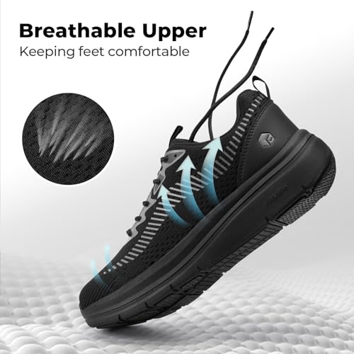 Image of FitVille Men's Walking Shoes Wide Width, Comfortable Orthopedic Sneakers Lightweight Tennis Shoes Gym Workout Sneakers for Plantar Fasciitis - Cloud Wanderer V20
