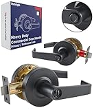 Commercial Door Handle Black - Grade 2 Lockset - Heavy Duty - Door Lever Schools Offices Industrial UL CUL...