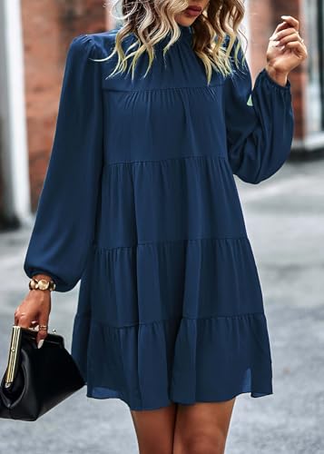Image of KIRUNDO Women's 2026 Fall Long Sleeve Baby Doll Dresses