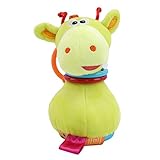Aymsm Juguetes de Peluche de Burro, muñecas de Animales de Peluche Suaves, Juguete Educativo para Colgar en la Cama para bebés, Regalo de cumpleaños para niños 28x11 cm