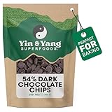Dark Chocolate Chips 54% Cocoa for Baking 1kg - Vegan Chocolate Drops, Smooth Melting, No Palm Oil - Ideal for Cookies, Brownies, Cakes & Desserts | Yin & Yang Superfoods