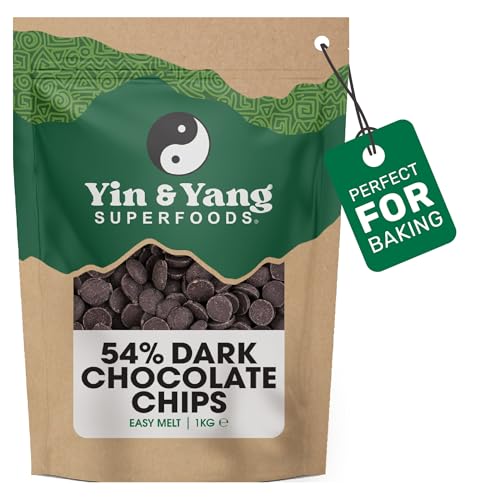 Dark Chocolate Chips 54% Cocoa 1kg | Vegan | Palm Oil-Free