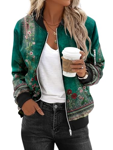 Image of CHICZONE Zip Up Jacket Womens Long Sleeve Coat Sweatshirts Outwear with Pockets