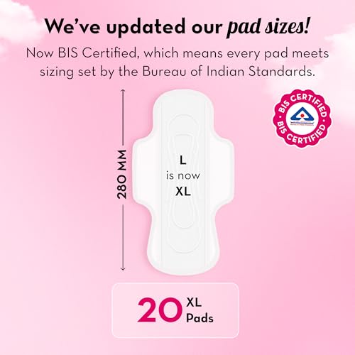 Image of Plush Ultra-Thin Extra Large Sanitary Napkins for Women, 20 Pcs | For Light-Medium Flow | 100% Rash-Free | Pure U.S. Cotton XL Sanitary Pads | No Fragrance | No Toxic-Chemicals