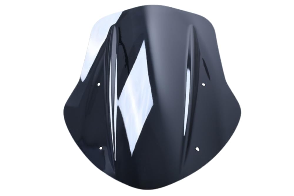 avdb-moto Szyba/Deflektor wiatru kompatybilny z DUCATI DIAVEL 1200 2014-2018 Z poliwęglanu (Czarny Podwójna krzywizna)