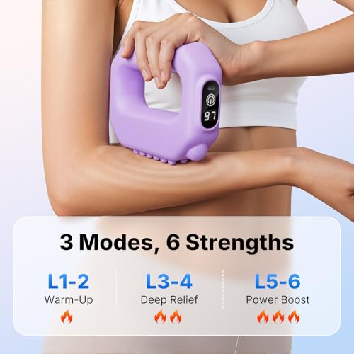 Image of MERACH Vibration Plate for Lymphatic Drainage, 6-Level Portable Cordless Vibration, Multifunctional Full-Body Fascia Ring, Deep Tissue Percussive Massager for Weight Loss, Gift for Women