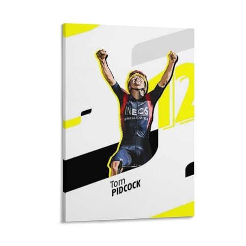 Impression sur toile Tom Pidcock decoration murale sport pour cadre 50x75
