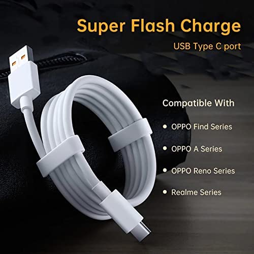 Image of Original 65W Super VOOC Charge Data Sync Fast Charging USB to Type-C Cable Compatible for Realme XT, XT 730G, X2, C12, 6 Pro,Realme Narzo 20A, 7, 7 Pro