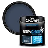 Crown Midnight Navy - Anti Mould Bathroom Paint - Washable, Mould & Condensation Resistant - Midnight Navy Paint - 2.5L