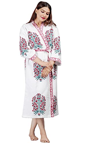 Kimono floral en coton pour spa et plage le parfait coverup de bain