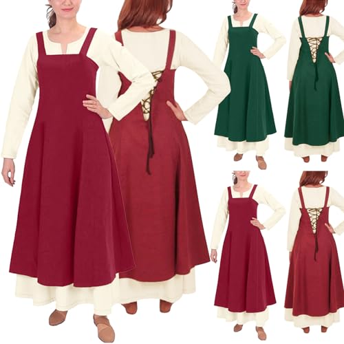 Robe médiévale avec tablier de cour au design raffiné et finitions élégantes - 2