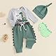 Hello Im New Here Neugeborene Baby Junge Kleidung Set Dinosaurier Druck Langarm Body und Hose Baumwolle Babykleidung Set Herbst Winter Bekleidungssets für Baby Jungen Outfits (Grau, 6-12 Monate)
