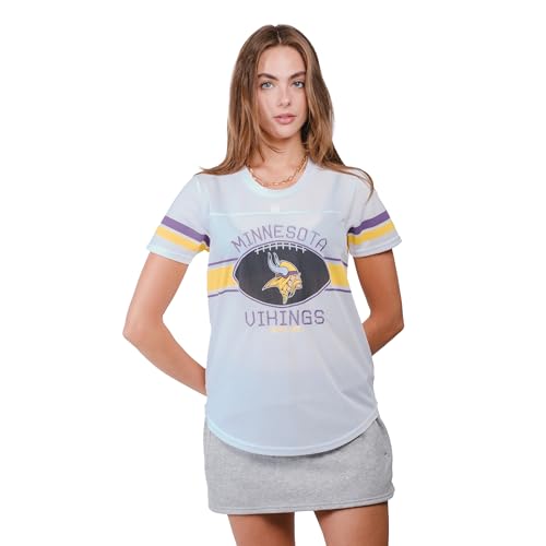 Ultra Game NFL Official Women's Super Soft Mesh Jersey T-Shirt