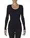 Produktbild Oscalito Art.3426 Damen Shirt Langarm Satineinfassung Rippe Wolle Seide (XS, Schwarz)