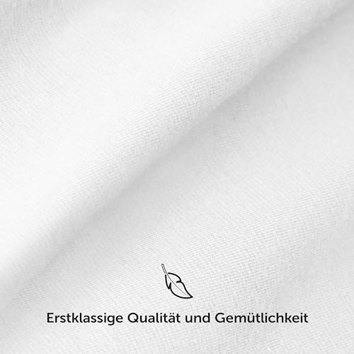 Foto von Blumtal® Luxus Spannbettlaken 180x200cm - 200x220cm für Boxspringbetten/Wasserbetten - Oeko-TEX zertifizierte Spannbettlaken 180x200 / 200x200 / 200x220 - Leintuch 180x200 / Bettlaken 200x220 - Weiß