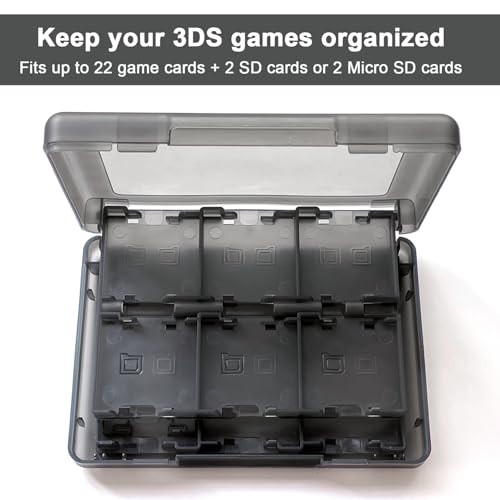 Image of Sanviatime 2Pcs Game Case Holder 28 in 1 Memory Card Case 3DS Cartridge Box Playing Card Box Storage Organizer for Nintendo 3DS Video Games
