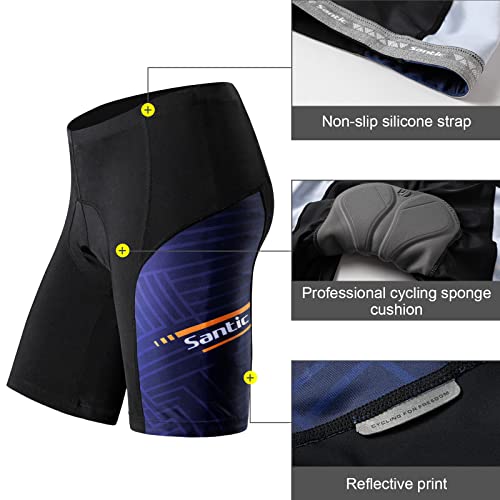 Short de cyclisme séchage rapide Santic avec insert bleu taille S - 3