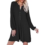 Cette adorable robe unicolore avec décor boutonné, des designs tendances et à la mode, vous rendra plus charmante et élégante, où que vous la portiez !