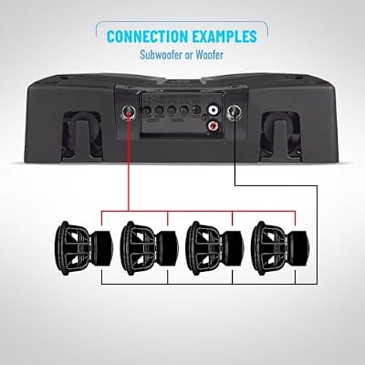 Banda Audioparts Electra 10K 1-Ohm Monoblock Car Amplifier, Class D High Power Bass Amplifier, 10000W RMS @ 12.6V, Aluminum Chassis, Adjustable Bass Boost, Subwoofer Car Audio Amp