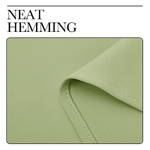 Image of NICETOWN Nursery Curtains 63 inch Long, Thermal Insulated & Room Darkning Curtains with Grommet Top, Light Sage Green Draperies for Son's Room, Kitchen, 1 Pair, W42 x L63 in per Panel