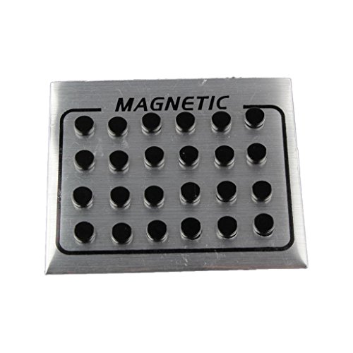 Bonarty 24x Pernos Pendientes de Imanes Non Piercing Pendientes Hombre Brillante 4mm...