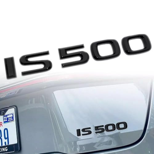 Image of 1PC 1993-2020 Car Tailgate Trunk Lid is 500 Letter Logo Nameplate Badge Emblem (Gloss Black)