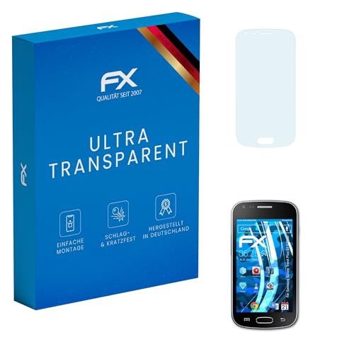 atFoliX Lámina Protectora de Pantalla compatible con Samsung Galaxy Trend Plus GT-S7580 Película Protectora, ultra transparente FX Protector Película (3X)