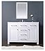 Dawn AAMT482135-01 Countertop 1" Thickness with Single Undermount Ceramic Sinks and 3 Precut Faucet Holes