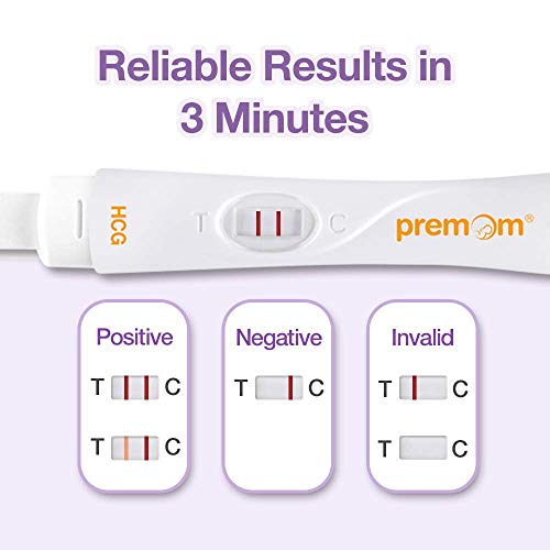 Premom Pregnancy Test Sticks (5-Pack), hCG Midstream Tests with Ovulation Predictor iOS and Android App, PM1-M3-5