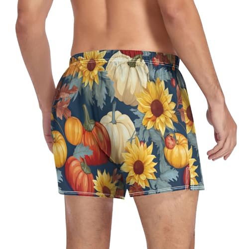 J JOYSAY Sunflowers Black Leaves Mens Underwear Classic Fit Boxers for Men Funny Boxer Trunks4